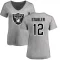 Women's Ken Stabler Name & Number Slim Fit T-Shirt - Ash