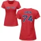 Women's Kenley Jansen Name & Number T-Shirt - Red