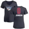 Women's Keon Johnson Name and Number Banner Wave V-Neck T-Shirt - Navy