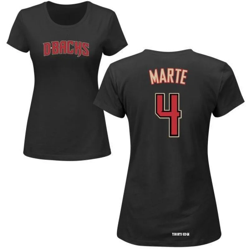 Women's Ketel Marte Name & Number T-Shirt - Black - Tshirtsedge