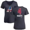 Women's Ketel Marte Name and Number Banner Wave V-Neck T-Shirt - Navy