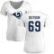 Women's Kevin Dotson Name & Number Slim Fit T-Shirt - White