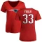 Women's Kevin Faulk Name & Number Slim Fit T-Shirt - Red