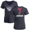 Women's Kevin Johnson Name and Number Banner Wave V-Neck T-Shirt - Navy