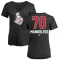 Women's Kevin Mandolese Name and Number Banner Wave V-Neck T-Shirt - Black