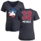 Women's Kevin Mchale Name and Number Banner Wave V-Neck T-Shirt - Navy