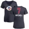 Women's Kevin Mitchell Name and Number Banner Wave V-Neck T-Shirt - Navy