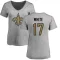 Women's Kevin White Name & Number Slim Fit T-Shirt - Ash