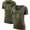 Women's Khyiris Tonga Legend Salute to Service Scoop Neck T-Shirt - Olive