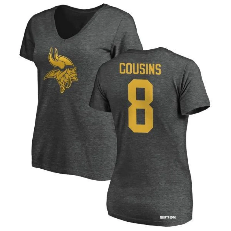 Women's Kirk Cousins One Color T-Shirt - Ash - Tshirtsedge