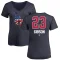 Women's Kirk Gibson Name and Number Banner Wave V-Neck T-Shirt - Navy