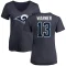 Women's Kurt Warner Name & Number Slim Fit T-Shirt - Navy