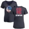 Women's Ky Bowman Name and Number Banner Wave V-Neck T-Shirt - Navy