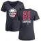 Women's Kyle Okposo Name and Number Banner Wave V-Neck T-Shirt - Navy