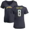 Women's Kyle Van Noy Name & Number Slim Fit V-Neck T-Shirt - Navy