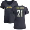 Women's LaDainian Tomlinson Name & Number Slim Fit V-Neck T-Shirt - Navy