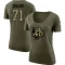 Women's La'el Collins Legend Salute to Service Scoop Neck T-Shirt - Olive