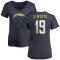 Women's Lance Alworth Name & Number Slim Fit V-Neck T-Shirt - Navy