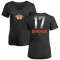 Women's Lance Berkman Midnight Mascot V-Neck T-Shirt - Black