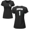 Women's Lance Johnson Name & Number T-Shirt - Black