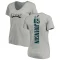 Women's Lane Johnson Backer V-Neck T-Shirt - Ash