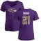 Women's Lardarius Webb Name & Number Slim Fit T-Shirt - Purple