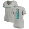 Women's Larry Csonka Backer V-Neck T-Shirt - Ash