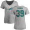 Women's Larry Csonka Name & Number Slim Fit T-Shirt - Ash