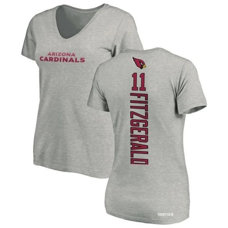 Women's Larry Fitzgerald Backer V-Neck T-Shirt - Ash