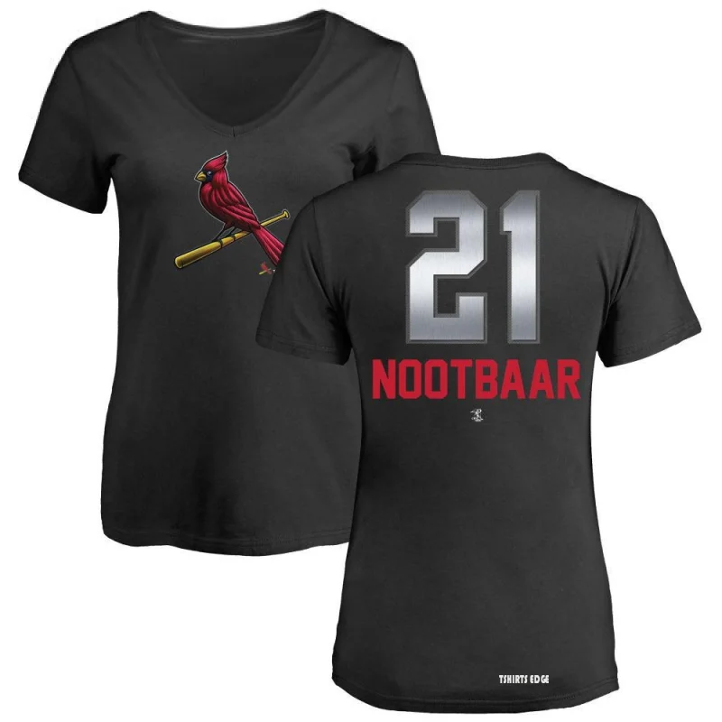 Women's Lars Nootbaar Name & Number T-Shirt - Red - Tshirtsedge