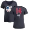 Women's Lee May Name and Number Banner Wave V-Neck T-Shirt - Navy