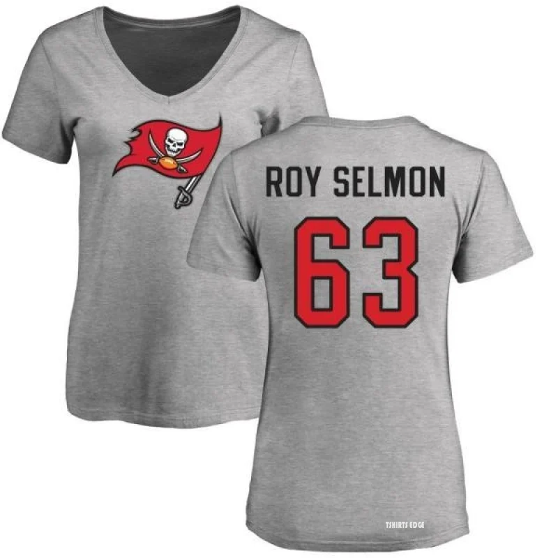 Women's Lee Roy Selmon Name & Number Slim Fit T-Shirt - Ash - Tshirtsedge