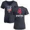 Women's Lenny Dykstra Name and Number Banner Wave V-Neck T-Shirt - Navy