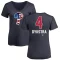 Women's Lenny Dykstra Name and Number Banner Wave V-Neck T-Shirt - Navy