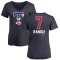 Women's Lenny Randle Name and Number Banner Wave V-Neck T-Shirt - Navy