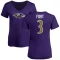 Women's L.J. Fort Name & Number V-Neck T-Shirt - Purple