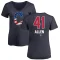 Women's Logan Allen Name and Number Banner Wave V-Neck T-Shirt - Navy