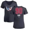 Women's Logan Day Name and Number Banner Wave V-Neck T-Shirt - Navy