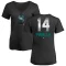 Women's Lou Piniella Midnight Mascot V-Neck T-Shirt - Black