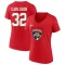 Women's Lucas Carlsson 2023 Stanley Cup Final Name & Number V-Neck T-Shirt - Red