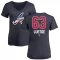 Women's Lucas Luetge Name and Number Banner Wave V-Neck T-Shirt - Navy