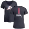 Women's Lukas Dostal Name and Number Banner Wave V-Neck T-Shirt - Navy