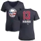 Women's Lukas Rousek Name and Number Banner Wave V-Neck T-Shirt - Navy