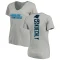 Women's Luke Kuechly Backer V-Neck T-Shirt - Ash