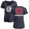 Women's Luke Toporowski Name and Number Banner Wave V-Neck T-Shirt - Navy