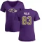 Women's Makai Polk Name & Number Slim Fit T-Shirt - Purple