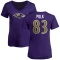 Women's Makai Polk Name & Number V-Neck T-Shirt - Purple