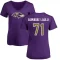 Women's Malaesala Aumavae-Laulu Name & Number Slim Fit T-Shirt - Purple