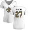 Women's Malcolm Jenkins Name & Number Slim Fit T-Shirt - White