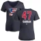 Women's Malcolm Subban Name and Number Banner Wave V-Neck T-Shirt - Navy